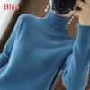 Womens Pure Cashmere Wool High Neck Knit Sweater Pullover Autumn Winter Ladies Turtleneck Pull Femme Warm Soft Casual