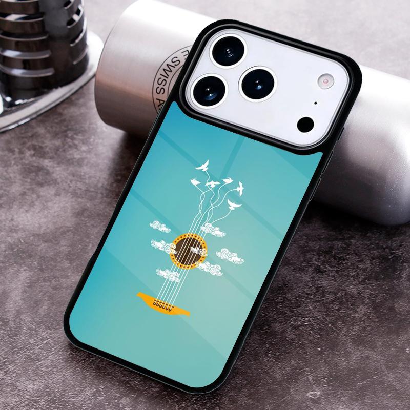Guitar Music soft Phone Case for iPhone 17 16 15 Pro Max Air 14 13 12 11 Plus Shockproof Cover
