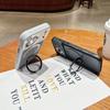 iPhone 17 Pro Carbon Fiber Texture Case with 360° Rotating Magnetic Stand & Skin-Feel Protection
