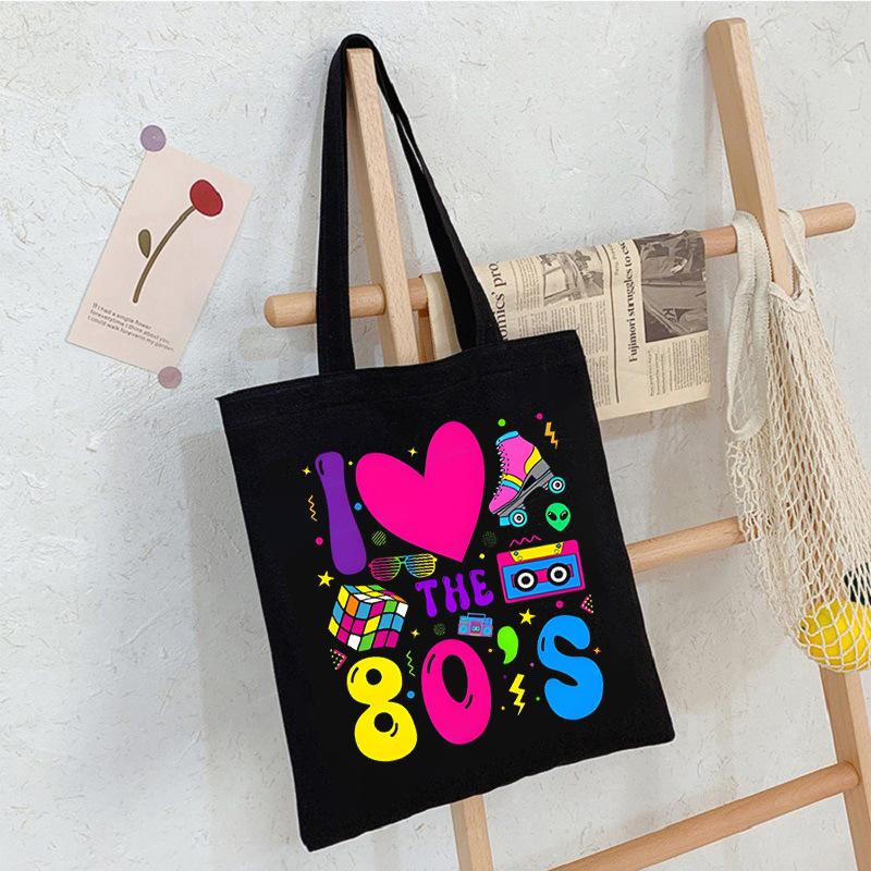 Trend I Love The 80S Printed Commuter Handbag Casual Simple Messenger Bag no specification