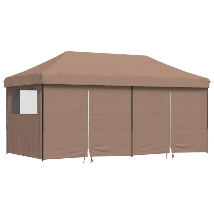 VidaXL Tente de réception pliable escamotable avec 4 parois latérales, tente, tente à auvent, auvent de gazebo, tente 4004956