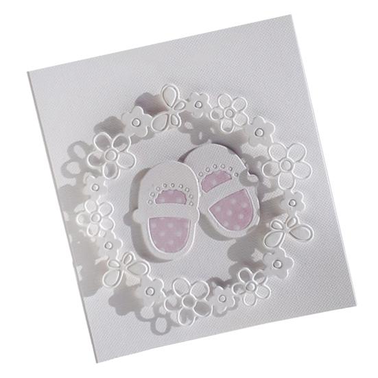 

Детская обувь, кольцо с цветком, металлические штампы, сделай сам, скрапбук, бумажная карта, альбом, трафарет серебряный