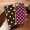 Ins Style P-Polka Dot Vintage Phone Case For Samsung Galaxy A71,A70,A52,A51,A40,A30 Transparent Cover