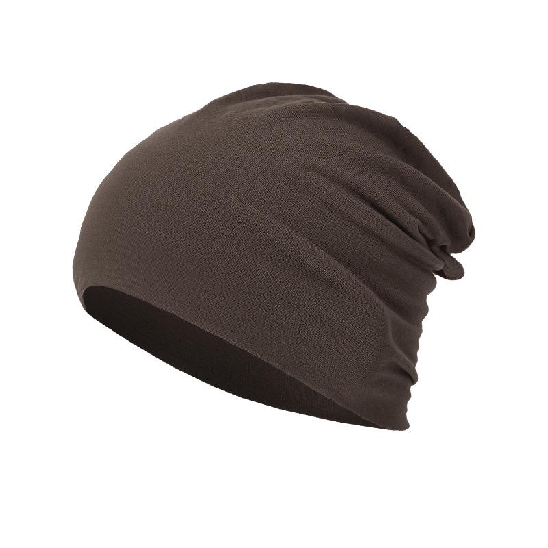 All-Season Knit Pile Hats: Solid Color, Double-Layer, Versatile Beanies for Comfort and Style