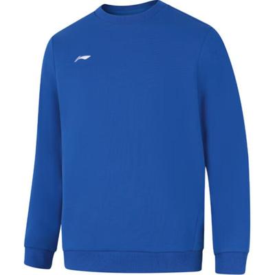 Li Ning Comfortable Casual Round Neck Solid Color Sweatshirt Men Sweatshirt Light-Blue AWDUB25-4