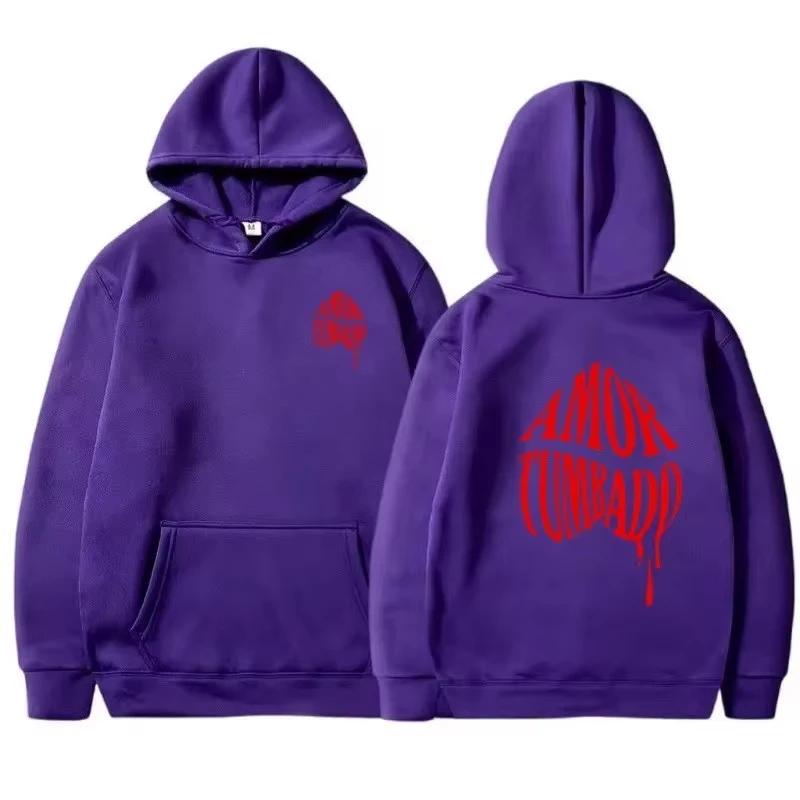 Leisure Sports Autumn_Winter Men's Hoodie Couple Fun Love Print Street Hip Hop Sports Leisure Loose Fitness Man