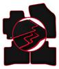 Alfombrillas de terciopelo con borde rojo para: Suzuki Swift V hatchback (2017-)