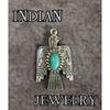 Used Eagle Turquoise Pendant Top Indian Jewelry Navajo Eagle Silver Vintage Silver Accessories