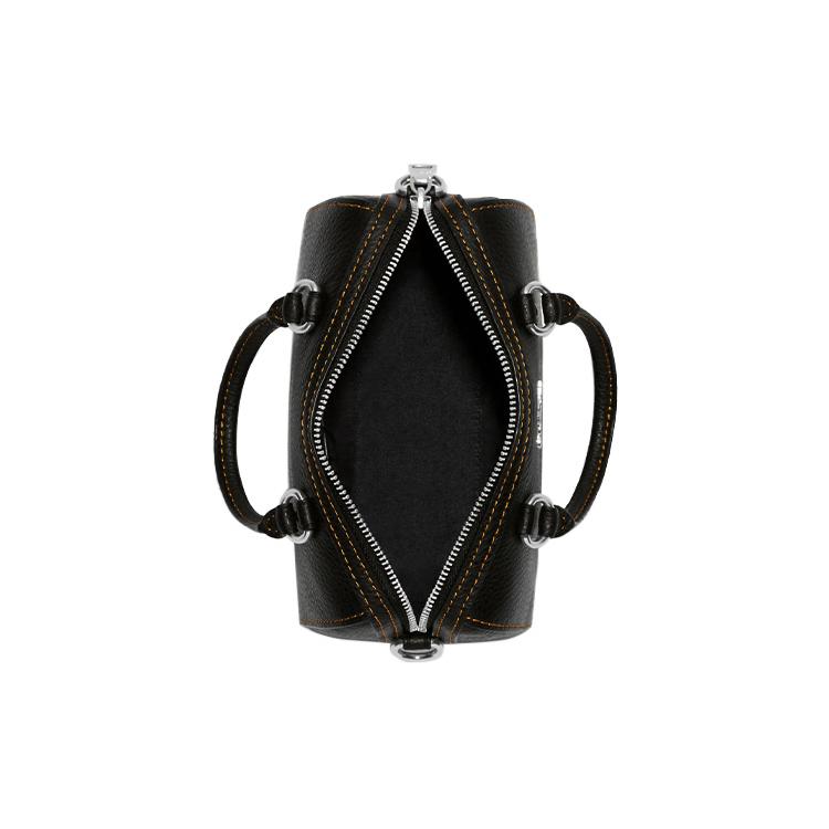 COACH Rowan Refined Pebble Cow Leather Crossbody Bag, Handbag Mini Women's Black CD444-SVA47