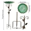 Bird Bath Bowl Patio Birdfeeder Metal Standing Birdbath Bowl Decorations Frost-proof Height Adjustable For Balcony Yard Outdoor