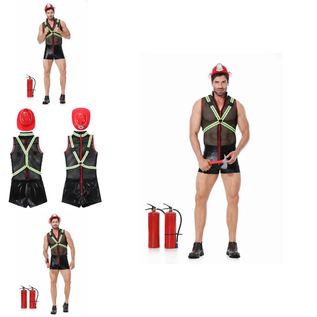2023 Neues Europäisches Und Amerikanisches Grenzüberschreitendes Herren Feuerwehrmann Rollenspielkostüm Cosplay Performance