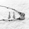 Hip Hop Chains Choker Earrings Set Gothic Punk Necklace Earring  Holiday Accessories