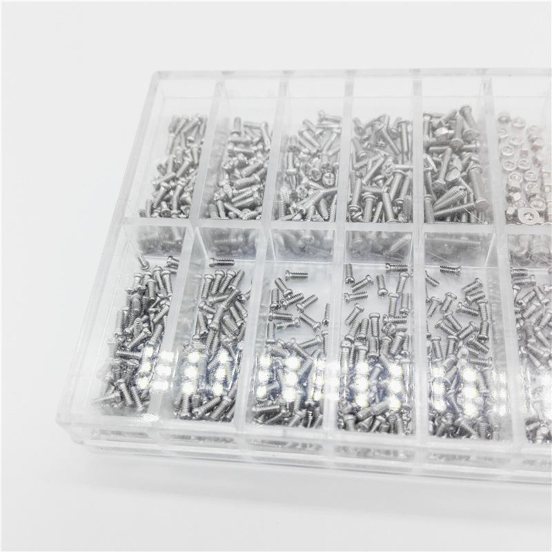 1000Pcs/Box Eyeglass Accessories Pm Round Eyeglass Screws Screw Washers Small Repair Screws