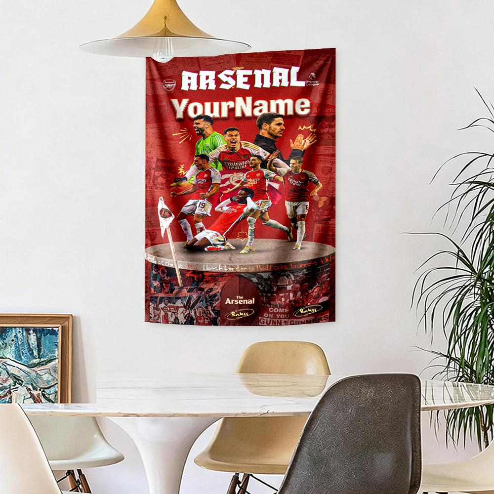 Arsenal Custom Your Name Wall Decor Tapestry Art For Pet Memorial Birthdaywedding Party Backdrop Family Gift