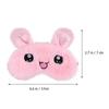 Night Eyeshade Plush Rabbit Pattern for Sleeping Use 2Pcs Pink