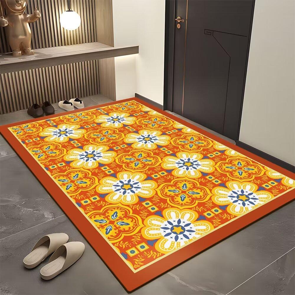 Tile Entrance Door Dirt-Resistant Bathroom Floor Mat Household Foot Mat Door Wear-Resistant Floor Mat