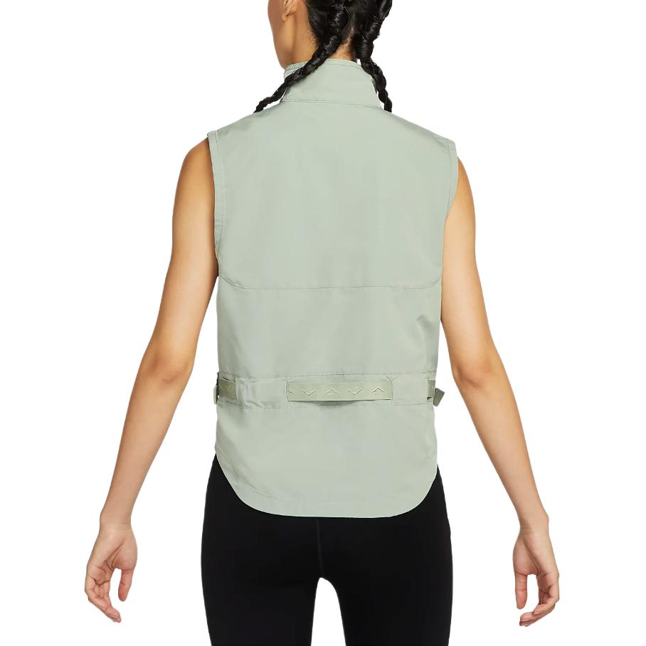 Nike Gilet con Zip e Collo Alto a Stampa Lettere Donna Gilet Verde Chiaro FV6399-370