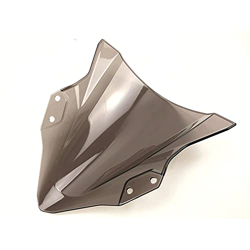 YUANYE Motorcycle Windscreen Windshield with Double Bubble for Ninja 400/250 (2018-2019) (Smoke)