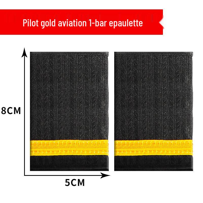 Aviation Epaulettes: Pilot, Captain, Flight Attendant & Trainee Styles with Bullion Wire Ribbon