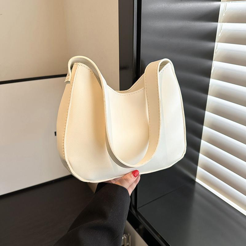 Winter Minimalist Trend With Lock Texture Large Capacity Women's Underarm Shoulder Bag PU Leather Hobo Crossbody Bag