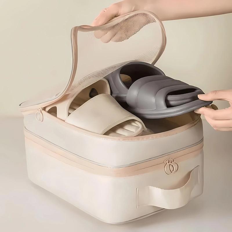 Portable Shoe Bag Dustproof Waterproof Large Capacity Foldable Storage Organizer for Travel Gym Daily Use 1Pcs