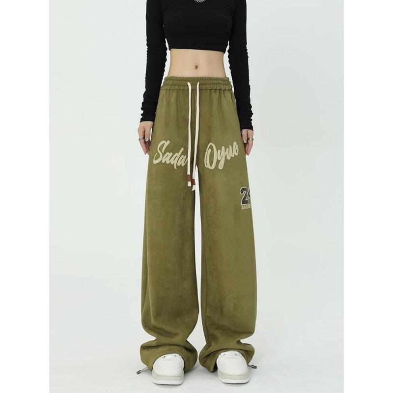 

Джазовые танцевальные брюки в стиле джазового дизайна Ins High Street Trendy Oldschool Slimming Wide Leg Брюки женские осенние уличные танцевальные брюки XL дубильная кора