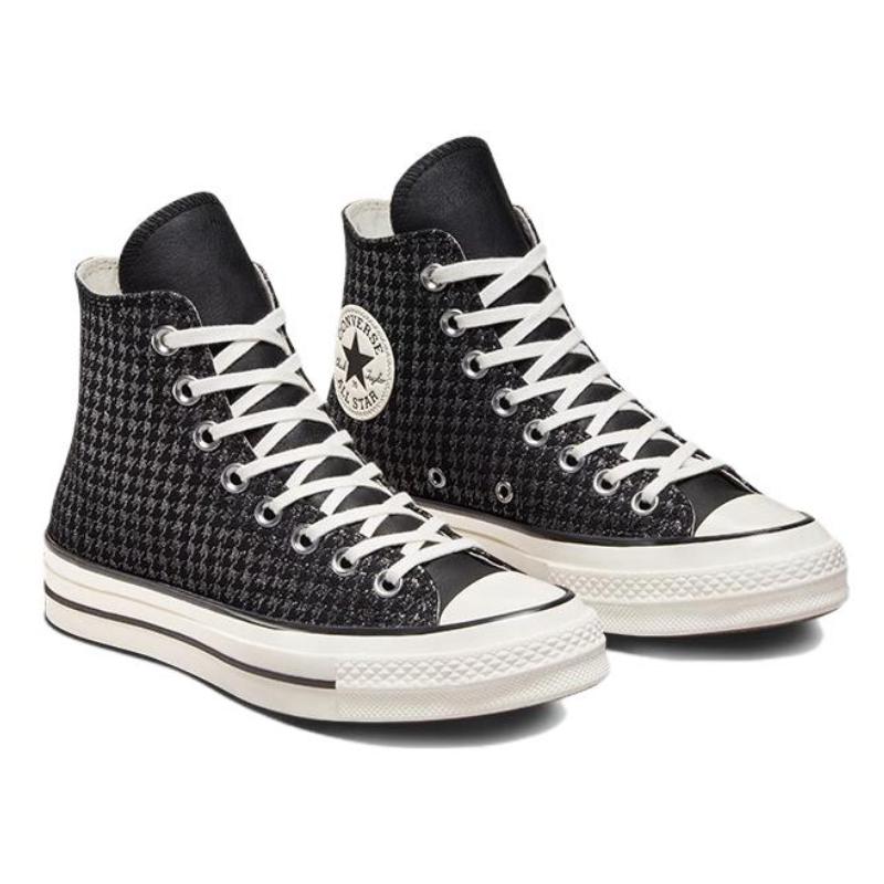 Converse 1970s Trendy Casual High Top Canvas Shoes Women's Black & White