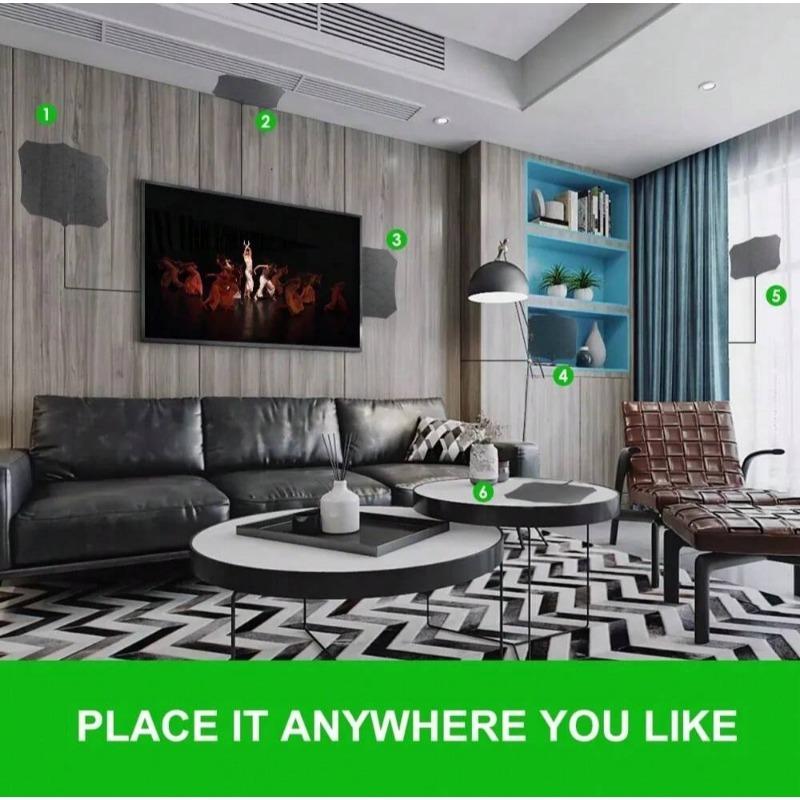 4K High Gain HD TV Antenna - DTV Box EU Plug Booster Active Indoor Aerial HD Flat Design with Signal Amplifier