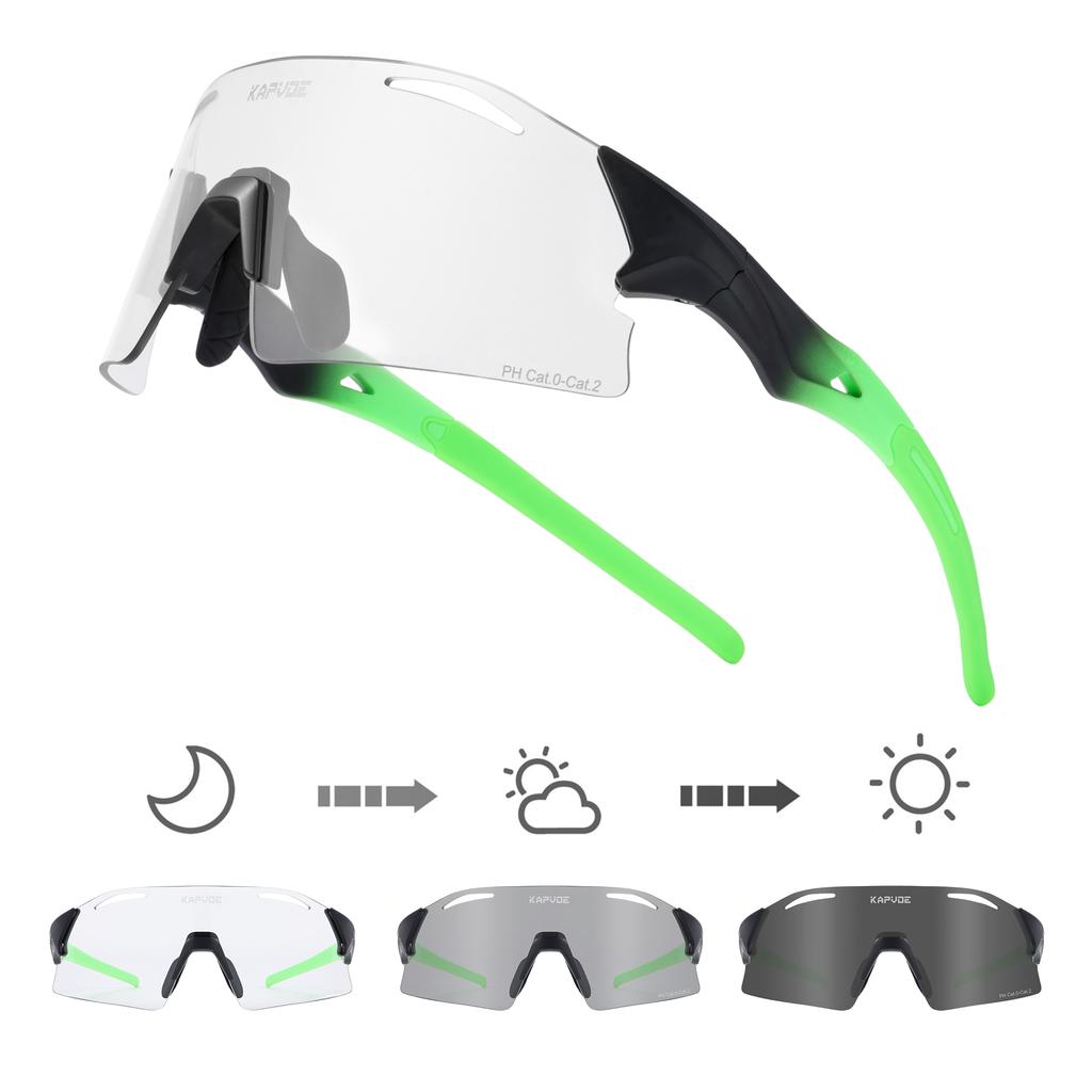 Kapvoe Fashion Sunglasses for Men Photochromic Cycling Glasses UV400 Eyewear Women Bike Driving Sports Marathon Triathlon