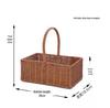 Pastoral-Style Handwoven Rattan Flower Basket - Small Decorative Green Plant Basket