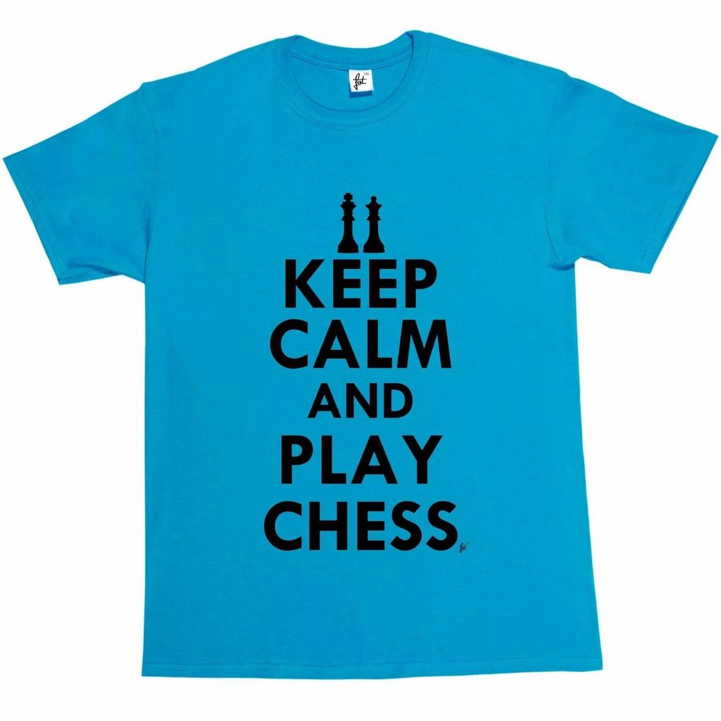 Keep Calm & Play Chess - King & Queen Mens T-Shirt