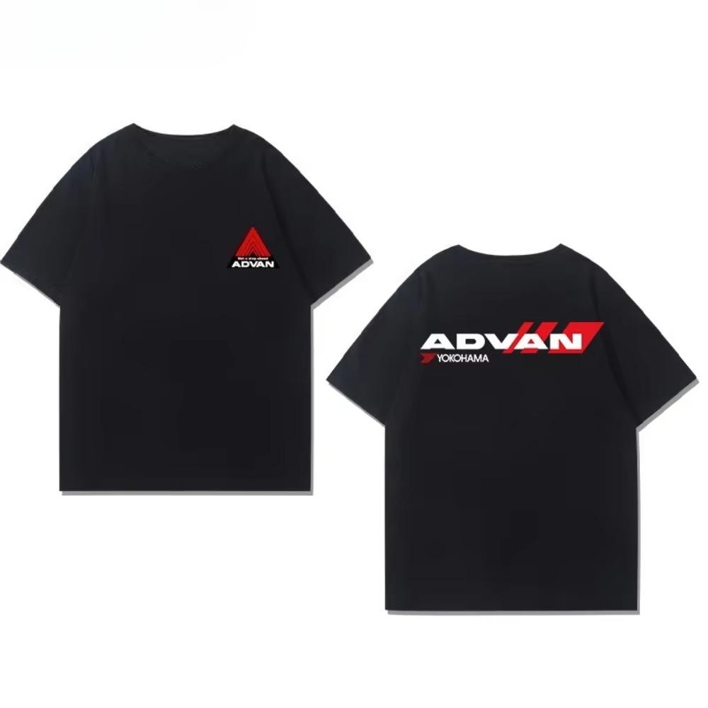 2025 Yokohama Advan GT Modified Wheel Hub Peripheral Short-sleeved Men's Summer Pure  Versatile Loose Casual T-shirt