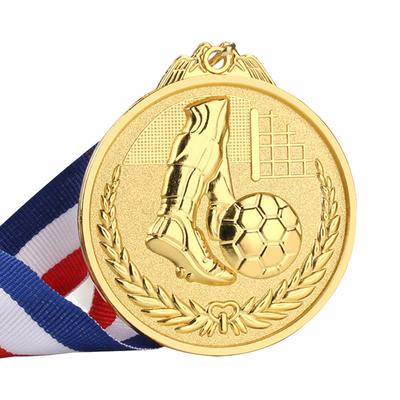 Trophy Gold Silver Bronze Medals Soccer Commemorative Medal for Souvenir Gift