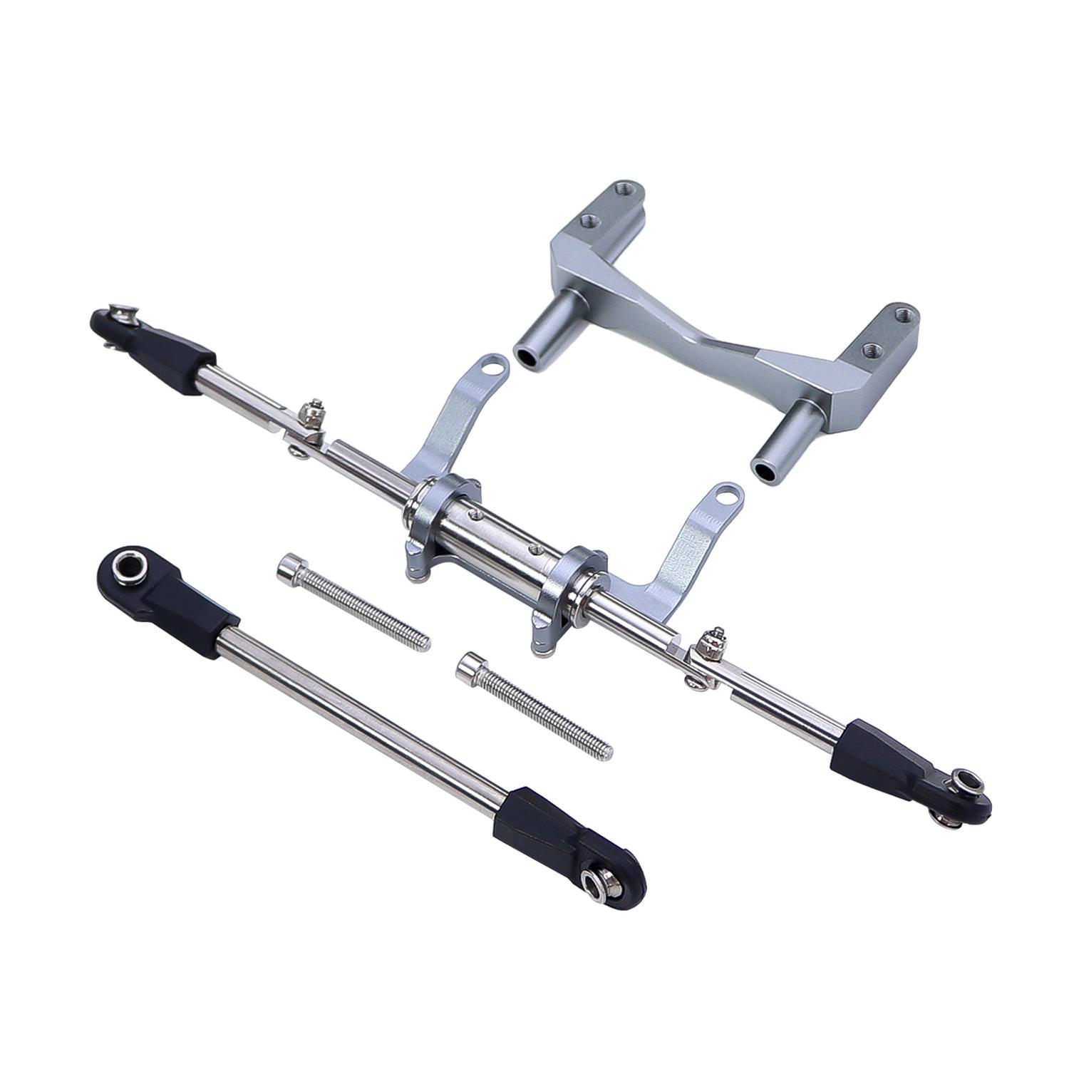 

Aluminum Servo Mount With Simulation Hydraulic Steering Kit For 1/10 RC Crawler Car FACSNY Pumpkin SCX10 II 90046 Straight Axle