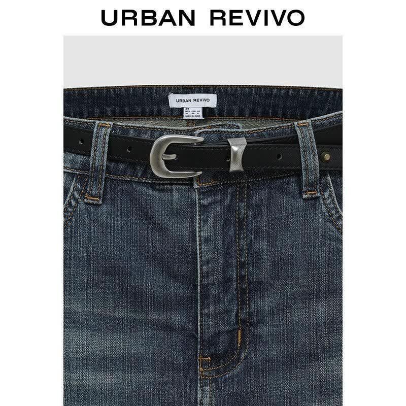 UR2026 Women's Trendy Washed Denim Skort