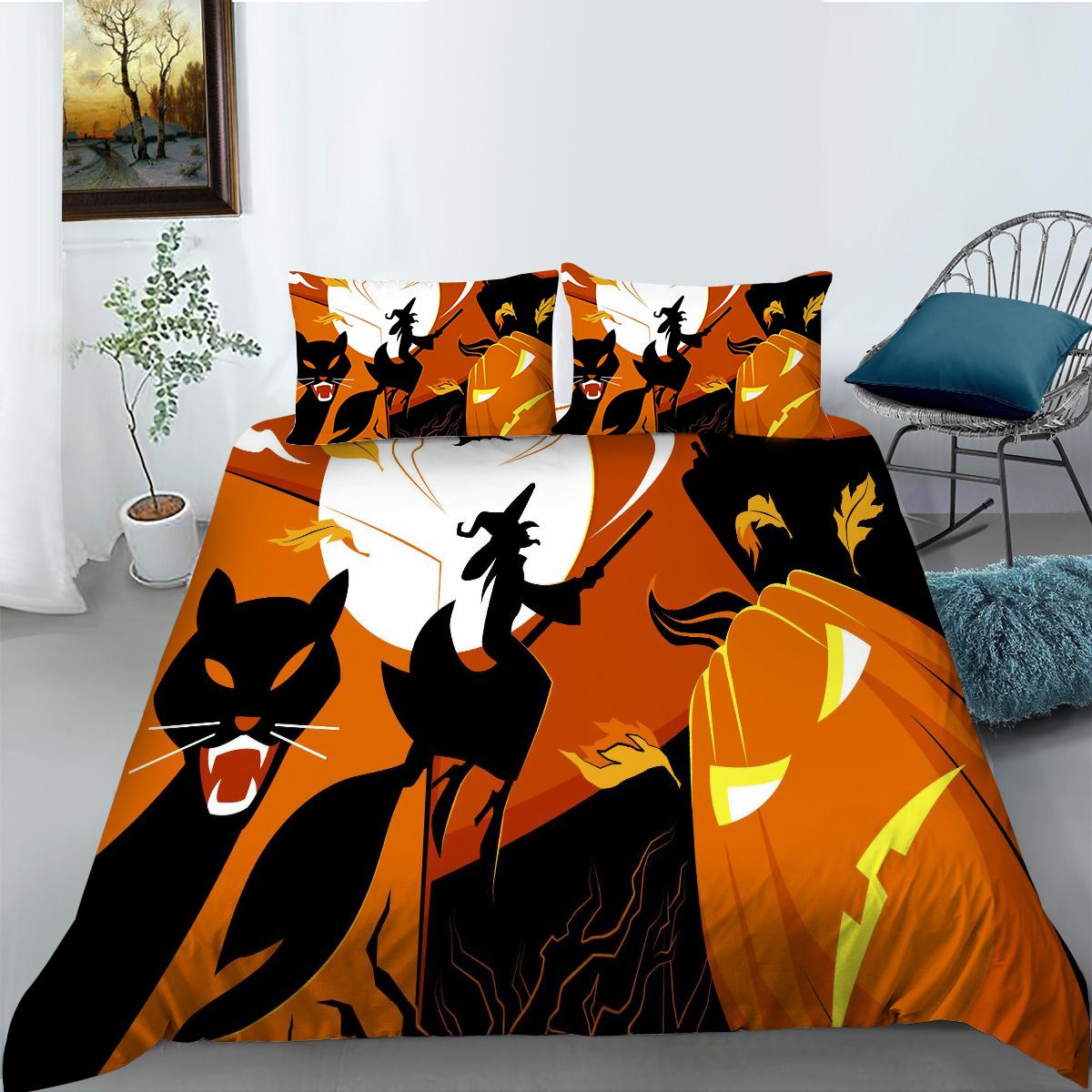 

Хэллоуин Тема Пододеяльник Роскошные Постельные Принадлежности Костюм Снежный Пододеяльник Мальчики Девочки Один Размер Постельное Белье EU Single 135x200cm