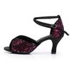 Latin Tango Salsa Dancing Shoes For Women 7CM Heeled Ballroom Dance Shoes