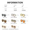 Fashion Large Frame Metal Sunglasses for Men and Women High Quality  New UV400 Driving Sunglasses