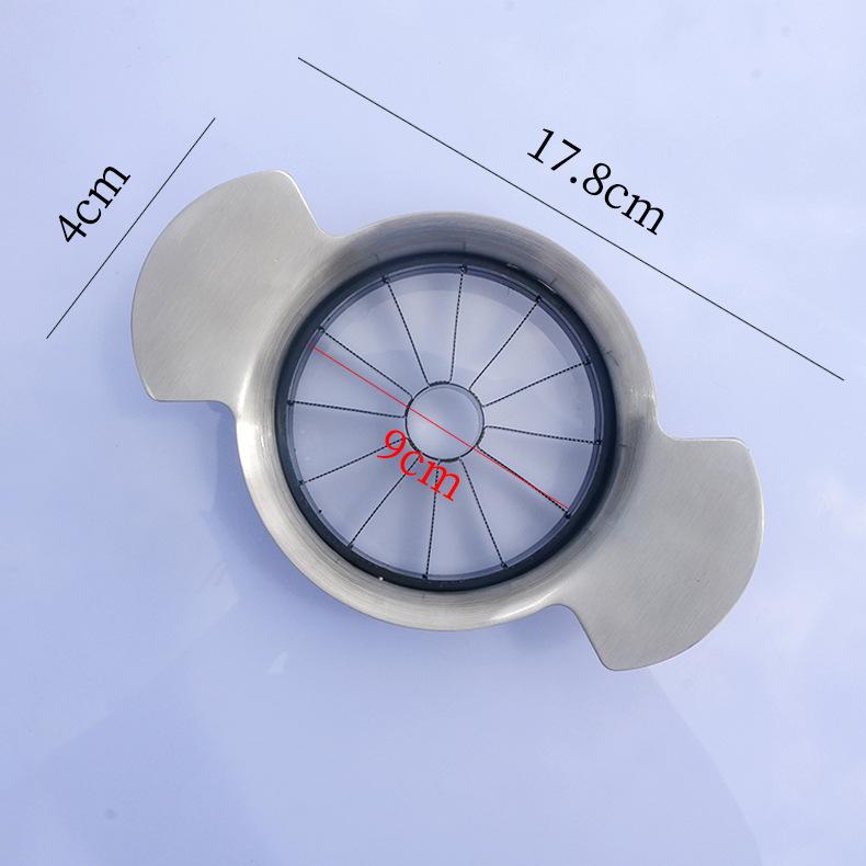 Epleskjæring i rustfritt stål Dobbeltsidig avtagbar eplekutter 12 kronblad Fruktskiller Stor