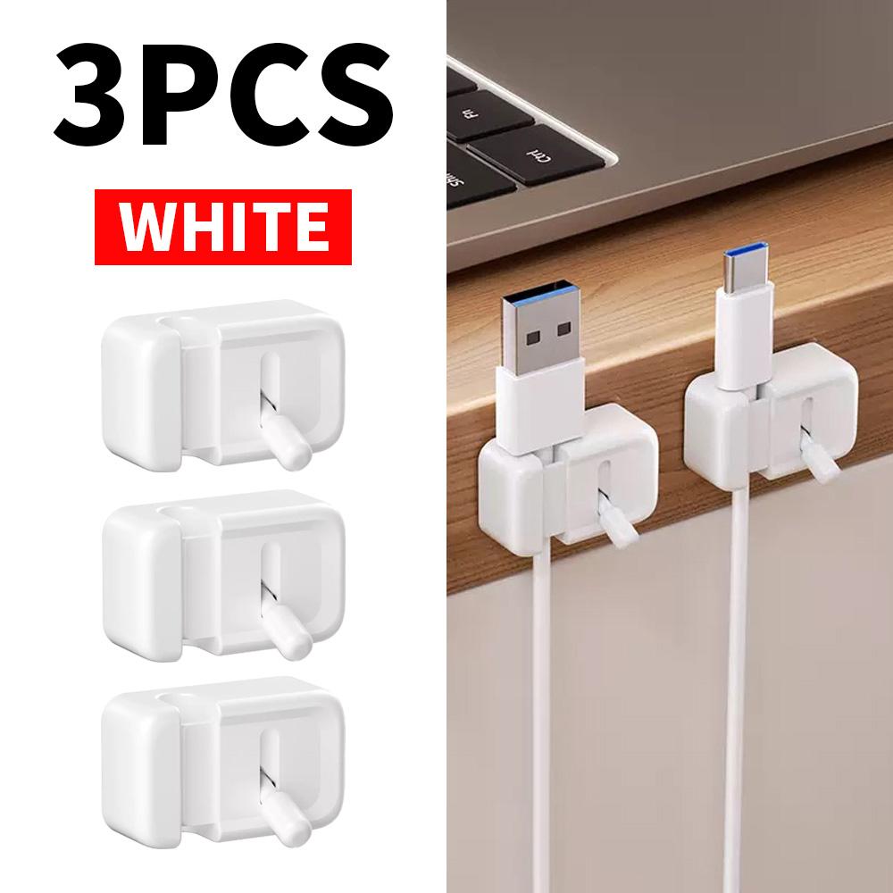 

3PCS Data Cable Storage Clip - Mobile Charging Cable Organizer - Suitable for Office Desktop Mouse Cable Storage Clip