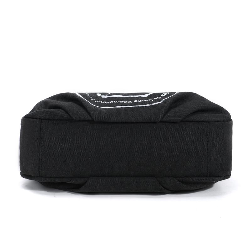 Women's Vintage Minimalist Paris Letter Print Commuter School Travel Small Crossbody Bag Handbag Tote Bag Large Capacity with Zipper Shoulder Bag