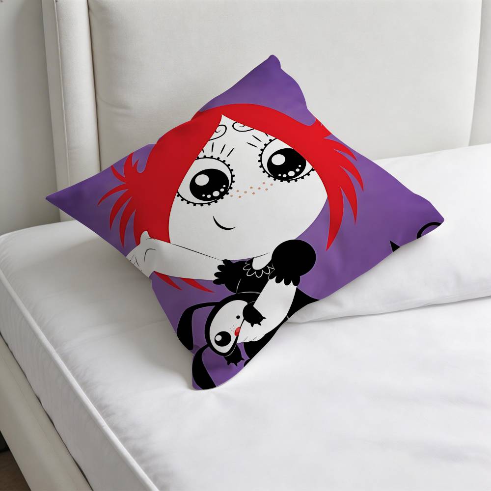 RRuby Gloom Gothic Cute Decorative Square Pillow Cover Modern Cushion Case for Living Room Bedroom