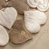 Rustic Style Placemats for Theme Displays Heart Applique Round Placemat Vintage Embroidered Hollow-Out Table Mat Dining Hollow Embroidery Linens