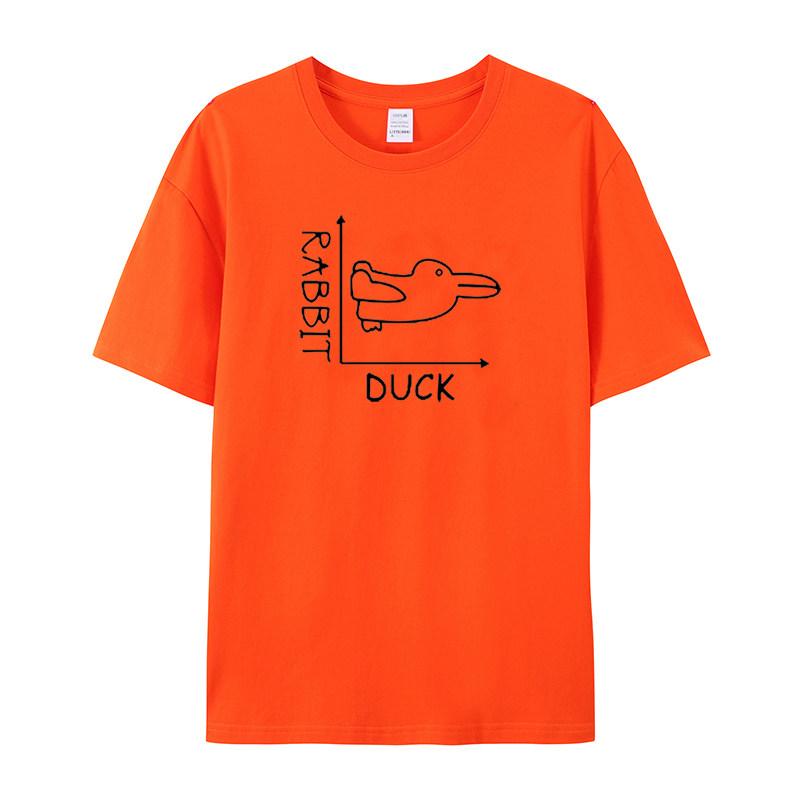 Maglietta Divertente Matematica Anatra Coniglio Unisex Regalo Giorno del Padre Compleanno Per Unisex Maglietta Divertente per Adulti Magliette Estive Manica Corta Magliette Unisex
