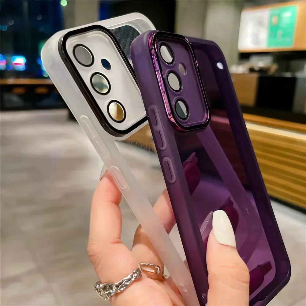 Camera Protector Lens Film Phone Cases For Samsung S25 S 25 S25FE FE Plus S25Plus Edge Ultra Transparent TPU Silicone Back Cover