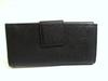 Authentic BVLGARI Black Leather Logo Clip Flap Long Wallet #a719  Refurbished
