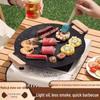 ZISIZ Cast Iron Griddle Plate for BBQ & Teppanyaki