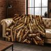 Gun Pistol Ammunition Bullet Cartridge Flannel Blanket Soft Warm Throw Blanket for Bedroom Living Room Bed Travel Camping Picnic