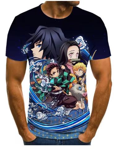 Ghost Annihilation Blade 3D Printed T-Shirt Men's and Women's Summer Fashion Casual Short Sleeve Neutral Harajuku Street Trend Super