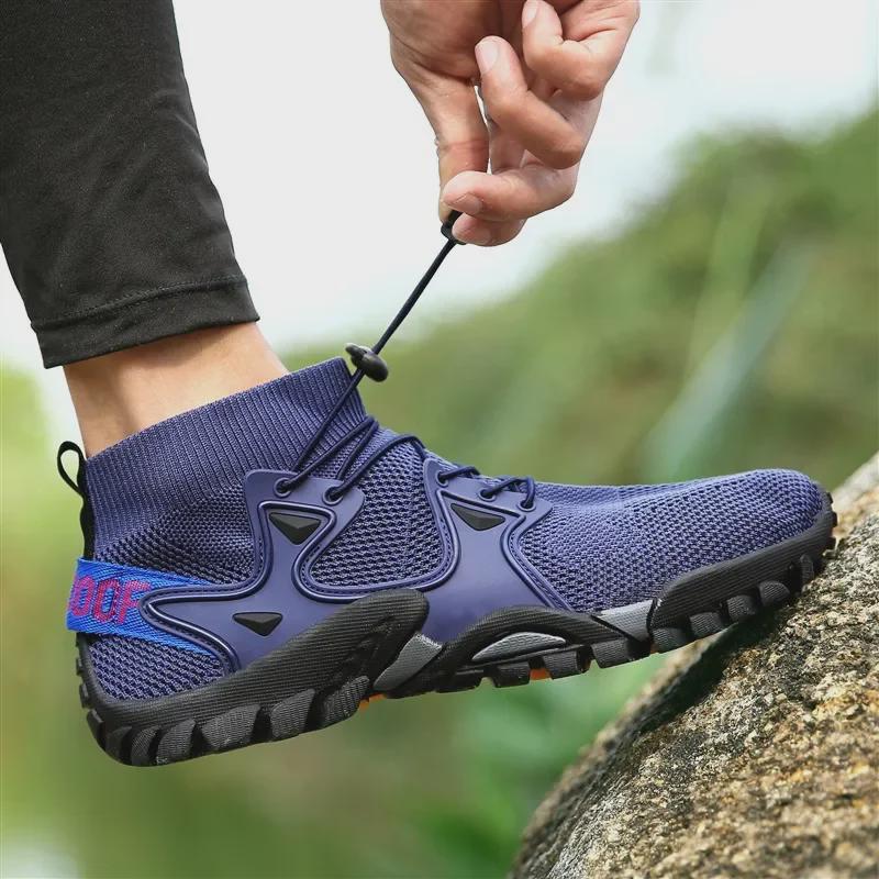 Men's Non-Slip Amphibious Climbing and Hiking Shoes for Outdoor, River Tracing, Fishing, Camping, Rock Climbing, and Mountaineering